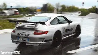 Porsche 997 GT3 RS Roundabout Drifting at Nurburgring!