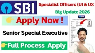 SBI UI & UX Recruitment 2026 | Apply Online for SCO Posts | Full Eligibility & Process