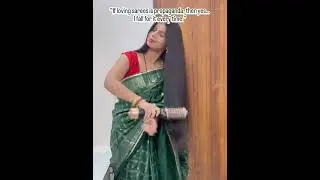 Saree look #SareeLook   #IndianWoman #GraceInSaree  #MarriedLife  #DesiLook #Shorts  #YouTubeShorts