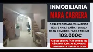 Casa reformada en Villalonga de 110m, por solo 103.000&euro;
