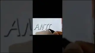 ANTOR NAME SHADOW ART PAPAER DRAWING 3D 📝#shorts