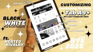 Samsung Galaxy Tab A9 Plus 5G Customizing Black and White Aesthetic 🍙