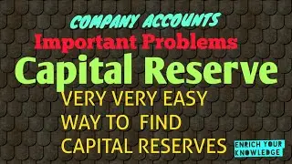 Capital Reserve Simple calculation |Tamil|Reissue of Forfeited Shares|Company Accounts