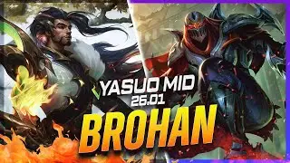 BROHAN - Yasuo vs Zed MID Patch 26.1 - Yasuo Gameplay