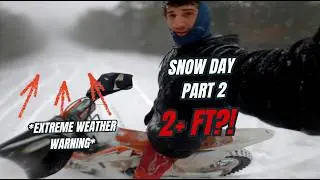 Dirtbiking In Blizzard Pt 2 (CRAZIEST TRAIL RIDE OF MY LIFE)
