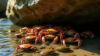 Menemukan Banyak Kepiting di Balik Batu Besar