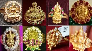 Gold laxmi devi finger rings designs with weight || gold finger rings collection