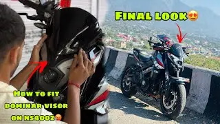 DOMINAR 400 VISOR FITTED ON NS400z🥵||DETAILED VIDEO❤️‍🔥||HYPER WOLF