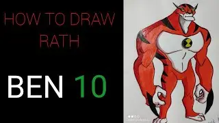 How to paint rath from Ben 10 alien force //How to draw rath from Ben 10//BEN 10