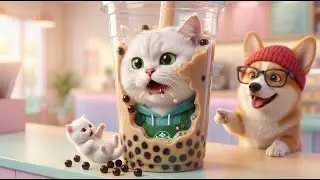 Bubble Tea FAILS! 🧋🙀 Cats vs. Hipster Corgis! Boba Dragon!