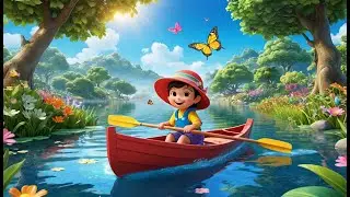 Row, Row, Row Your Boat Clean the Stream| Fun Eco-Friendly Song for Kids | Nursery Rhyme Songs