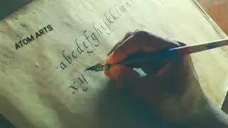Italic Calligraphy miniscules by ATOM ARTS INDIAN CALLIGRAPHY #ak_atomarts #calligraddicted