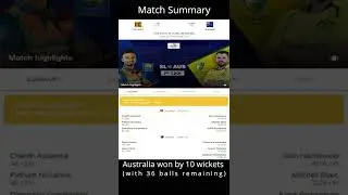 Australia vs Sri Lanka 1st T20I 2022 Highlights | AUS vs SL #shorts