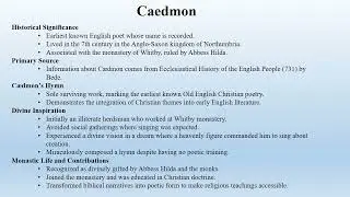 Caedmon (Biography)