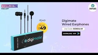 Digimate Earphones With Mic @49 #Shopclues