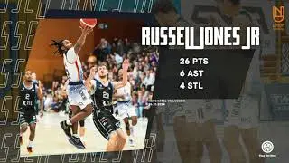Russell Jones Jr. 26 pts 6 ast 4 Stl  | Union Neuch&acirc;tel | SB League |  Oct 26, 2024 | Rookie Season