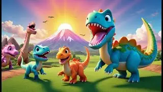 Row Row Your Dinosaur | Fun & Prehistoric Adventure Song for Kids