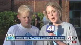 KSHB interviews Procter Elementary Principal Amy Hawley and son Sam about Project Shine