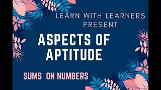Tamil | Sum on numbers | Aspects of Aptitude