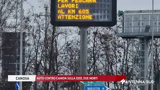 19 GENNAIO 2025   CANOSA   AUTO CONTRO CAMION SULLA SS93, DUE MORTI