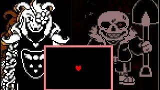 k&uuml;rekli fell sans ve genocide asriel savası tek video 2 oyun goon