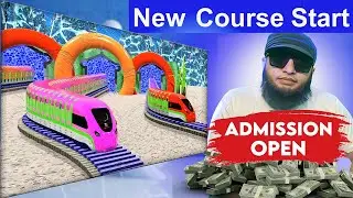 Animal Fountain Crossing  | Train Long Slide Game for Kids | Urdu | Train Long Slide
