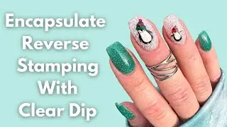 REVERSE STAMP NAIL ART OVER DIP POWDER / No Gel Needed/ Beginner Friendly