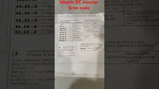 Hitachi DC inverter error code