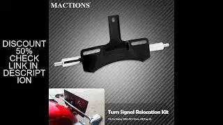 Motorcycle Turn Signal License Plate Relocation Kit Black For Harley Dyna Super Glide Custom 2002-20