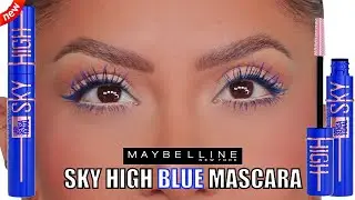 *new* MAYBELLINE BLUE 💙 SKY HIGH VOLUMIZING MASCARA +ALL DAY WEAR *fine/flat lashes*| MagdalineJanet