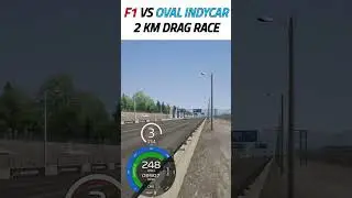 F1 VS OVAL INDYCAR 2 KM DRAG RACE #shorts #f1 #indycar
