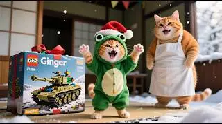 Mama Cat & Ginger Kitten’s Christmas Adventure 🎄 | Funny & Heartwarming Cat Story