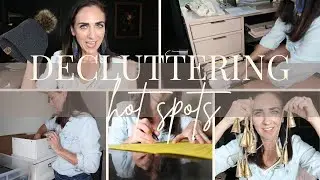 DECLUTTERING HOT SPOTS IN MY HOME | DECLUTTER WITH ME VLOG STYLE