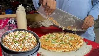Viral Tandoori Pizza | Street Style Wood fire Making Process
