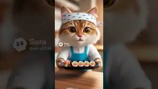 A Cat Making Sushi Like a Real Japanese Chef 🍣🐱