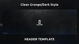 CLEAN Grunge/Dark Style Header Twitter Header | Template