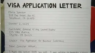 How To Write A Visa Application Letter Step by Step Guide | Writing Practices