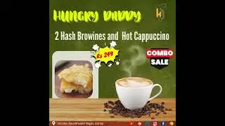 enjoy 2 hash brownies & cappuccino for 249.#hashbrown #trending #viral #youtubeshorts #shorts #food