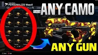 GET ANY CAMO ON ANY GUN GLITCH + Black Market camo on DLC weapon