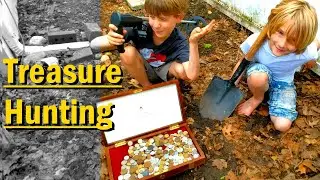 Backyard Treasure Hunt - Metal Detecting Kids TV