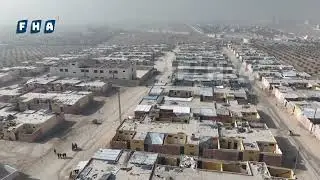 مشاهد جوية لتجمع عطاء2 الواقع قرب قرية الكوسا بريف جرابلس والذي يضم مهجّرين مو مختلف المدن السورية