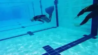 Dynamic (DYN) apnea / freediving Monofin turn