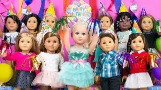 Dressing My American Girl Dolls for JoJo Siwa's BIRTHDAY PARTY! Play Dress Up Dolls! Boneca, Kукла