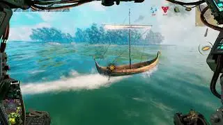 VALHEIM: (Sailing the seas and building a base under the ELDER PLATFORM)