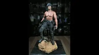 1/6 Rambo figure Sylvester Stallone Rambo 3 threezero figure, hot toys scale collector custom stand