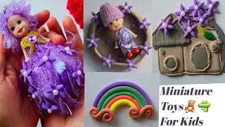 Miniature Clay Toys Craft 🧸🛁🏠✨️🌈 5 Clay modeling Art Ideas 💡#reels #funny #like #subscribe Art 🙏👍