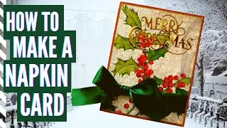 How to Make a Napkin Christmas Card | DIY Handmade Greeting Card