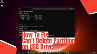 How To Fix Can't Delete Partition on USB Drive / HDD / SSD