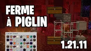 Ferme d'&eacute;change d'or avec Piglin 1.21.11! Minecraft Java