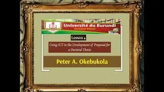 Univ Burundi ICT in Developing Doctoral Research Proposal by Peter A  Okebukola